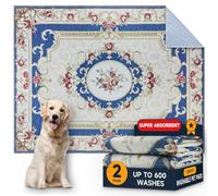 YOSEPATI Washable Pee Pads for Dogs,2 Pack Super Absorbent Reusable Puppy Pads 36"×48" Quick Dry,Waterproof& Non-Slip Whelping Pads for Crate,Floor,Sofa (Medallion Colorful, 36"x48"(Pack of 2))