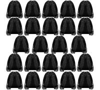 YOSERA 24 Pcs Drawstring Bag,Drawstring Backpack Bags for Gym School Travel Picnic Storage Kids Adults,Pe Sport String Backpack Gift Bags for Girls Boys
