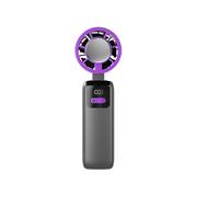 YOSERHFI Mini Fan Portable Handheld - USB Rechargeable, 3 Speeds, 3H Max Cooling, Ultra Quiet, Lightweight Pocket Fan for Travel, Office, Home (Grey)