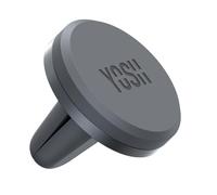 YOSH Car Phone Holder, Magnetic Phone Holder with Strong Upgraded Magnets, Super Stable Air Vent Cradle Compatible with iPhone & Samsung Includes Metal Plates, Metal Grey