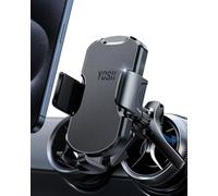 YOSH Car Phone Holder Round Air Vent for Mini Cooper 2020-2023& Countryman, Leather Design Phone Holder for Cars with Triangle Support for Mercedes Benz Audi A1, Super Stable Cradle for iPhone Samsung