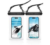 YOSH Crossbody Waterproof Phone Pouch, 2 Pack Waterproof Phone Case, IPX8 Underwater Case for Swimming for iPhone 17 16 15 Pro Max Samsung S26 S25 S24 17 up to 7.5 inches- Crystal Transparent