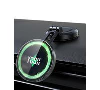 YOSH for MagSafe Car Charger Mount, 15W Fast Charging Magnetic Wireless Car Charger, Alloy Folding Design for Dashboard with 20x N55 Magnets for iPhone 17/16/15/14/13/12 Series Samsung