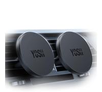 YOSH for MagSafe Car Mount Air Vent, 2-Pack [1S Install & Full-Rubber Protection] Magnetic Phone Holder with Metal Rings, Car Phone Holder Magnetic Compatible with iPhone 17/16/15/14/13/12 Samsung