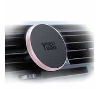 YOSH for MagSafe Car Mount, Magnetic Phone Holder Air Vent, Car Phone Holder Cradle for iPhone 17/16/15/14/13/12, No Metal Plate Needed, Black-pink