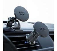 YOSH for MagSafe Car Mount, Magnetic Phone Holder for Car Vent & Dashboard, Strong N52 Magnets for iPhone 17/16/15/14/13/12, No Metal Plate Needed