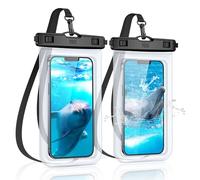 YOSH Waterproof Phone Pouch 2 Pack, 7 inch IPX8 Waterproof Phone Case for Swimming Travel Beach Trip Snorkelling Kayaking, Underwater Case for iPhone 17 16 15 Pro Max Samsung S26 S25 S24 Ultra- Clear
