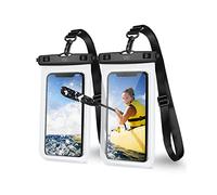 YOSH Waterproof Phone Pouch with Adjustable Lanyard, 2-Pack IPX8 Underwater Waterproof Phone Case for Swimming for iPhone 17 16 15 Pro Max Samsung S26 S25 S24 S23 Ultra A56- up to 7.0 inches- Crystal
