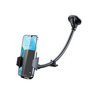 YOSH Windscreen Car Phone Holder, Adjustable Windshield Phone Mount with Long Arm Gooseneck & Strong Suction Cup, Car Cradle for Mini Van for iPhone 16 15 14 13 12 Samsung