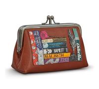 Yoshi Jane Austen Bookworm Navy Leather Triple Frame Purse, Purses for Women, Coin Purse, RFID Purses for Women, Ladies Purses, Ladies Wallet, Gifts for Women, Y1328 LBR WS 8