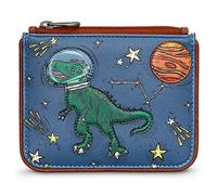 Yoshi Lost in Space T-Rex Zip Top Ladies Purse, RFID Protection, Purse Wallet, Brown, Genuine Leather