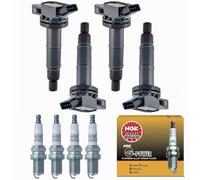Yoshi Motors Pack of 4 Ignition Coil With 4 Platinum Spark Plug Replacement For Toyota Lexus Pontiac Scion 2005 2006 2007 2008 2009 2010 2011 2012 Matrix Rav4 Solara TC 2.4 L4 UF333 C1330 9091902244