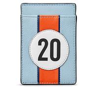 Yoshi Race Car Livery #20 Compact Card Holder with RFID Blocking, Genuine Leather, Slim Wallet, Minimalist Design