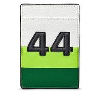 Yoshi Race Car Livery #44 Compact Card Holder with RFID Blocking, Genuine Leather, Slim Wallet, Minimalist Design
