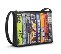Yoshi Sci-Fi Bookworm Cross Body Bag, Handbag for Women, Black Leather