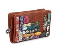 Yoshi William Shakespeare Bookworm Flap Over Ladies Purse, Genuine Leather Womens Wallet