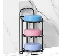 Yoshiky 3-Tier Shower Soap Shampoo Bar Holder, Self Adhesive & Freestanding Draining Bathroom Soap Dish Caddy for Bathroom Wall Accesories Decor