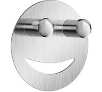 Yoshiky Stainless Steel Smiley Face Sponge Holder, Silver Sink Caddy Organizer Storage with Suction Cup for Kitchen, Kitchen Accessories Decor Scrubber-Silver