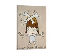 Yoshitomo Nara I Don't Want to Grow Up Decorative Painting Canvas Wall Art Living Room Poster Bedroom Painting Wall Art Picture Print Modern Family Room Decor 12 x 18 Inches (30 x 45 cm)