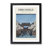 Yoshiwara Yo Zakura No Zu By Utagawa Hiroshige Exhibition Museum Asian Japanese Framed Print | A3 Black Framed Wall Art | Ready to Hang | Asian Nature Picture | Living Room Bedroom Lounge Office
