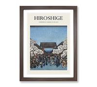 Yoshiwara Yo Zakura No Zu By Utagawa Hiroshige Exhibition Museum Asian Japanese Framed Print | A4 Walnut Framed Wall Art | Ready to Hang | Asian Nature Picture | Living Room Bedroom Lounge Office