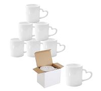 Yoshome Sublimation White Heart Handle Coffee Mugs 11oz Plain Blank Cups AAA Grade Heat Press Printing Mugs with Box (12)