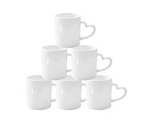 Yoshome Sublimation White Heart Handle Coffee Mugs 11oz Plain Blank Cups AAA Grade Heat Press Printing Mugs with Box (24)