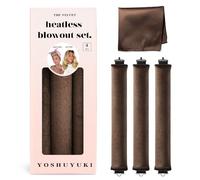 YOSHUYUKI Heatless Hair Curler to Sleep in No Heat Satin Heatless Curls Overnight Rods Curling Set Jumbo Large Foam Sponge Hair Rollers Curlers for Long Short Hair Volume Women Styling Tools Brown