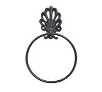 YosicilWaroom Towel Ring Industrial Hanger Vintage Decoration Industrial Cast Iron Wall Mounted Round Bath Towel Holder Wall Hanging Hanger Rack (Towel ring)