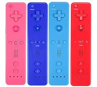 Yosikr Wireless Remote Controller for Nintendo Wii Wii U - 4 Packs Pink+Deep Blue+Blue+Red