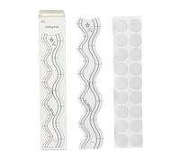 Yosine 1/4'' Thick No Slip Quilting Ruler, Clear Acrylic, Wave Edge, Compatible with Mid-Arm Longarm & High Shank Domestic Machine