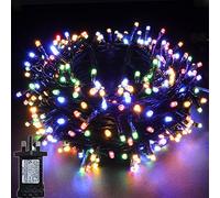 YOSION 30M LED String Fairy Lights On Dark Green Cable with Various Light Effects, Ideal for Christmas Tree, Xmas, Party,Wedding,ETC (Multi-Colored,300 LEDs)