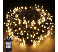 YOSION 40M LED String Fairy Lights On Dark Green Cable with Various Light Effects, Ideal for Christmas Tree, Xmas, Party,Wedding,ETC (Warm White,400 LEDs)