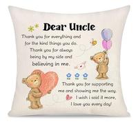 Yoskiasd Uncle Cushion Cover from Niece Nephew Uncle Birthday Present