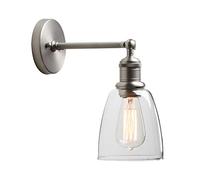 Yosoan Industrial Loft Bar Sconce Wall Light Fittings, Glass Wall Lamp | E27, Bell Lampshade for Kitchen island Bedroom Cafe Corridor