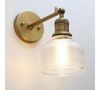 Yosoan Industrial Striped Texture Glass Sconce Wall Lights, Vintage Bedside Wall Lamp for Bedroom Living Room Doorway (Antique)