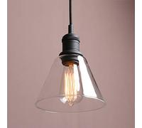 Yosoan Lighting Industrial Vintage Pendant Light Fittings, Loft Bar Edison Hanging Ceiling Lights Decorative Lighting for for Kitchen Island Living Room Bedroom Dining Room(Black)
