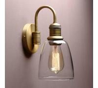 Yosoan Lighting Modern Vintage Industrial Bell Sconce Wall Light Fitting With 5.6 Clear Glass Lampshade, For Office Home Kitchen