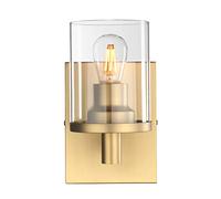 Yosoan Modern Glass Wall Sconce, Cylinder Up Wall Light Fitting for Kitchen, Restaurant, Living Room, Bedroom Bedside (Antique)
