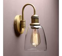 Yosoan Modern Vintage Industrial Bell Glass Sconce Wall Light Fitting | 5.6” Lampshade Wall Light Fixture for Office Home kitchen Living Room Bedroom Loft Bar
