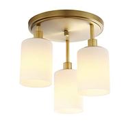 Yosoan Vintage 3 Ceiling Lights, Industrial Ttriple Pendant Lights, Cluster Pendant Light for Kitchen Island,Living Room, Dining Room, Restaurant, White Glass lampshade (Antique)