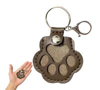 YOSOANPO Personalised Dog Fur Keepsake Keyring with Leather Paw Pendant - Pet Memorial Gift for Dogs & Cats, Compact Fur Storage, Custom Pet Hair Keychain for Remembrance
