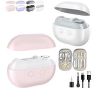 Yosody Fanyil Pubyfun Glosrity Sherum Easyclip Smart Nail Clipper, 3-in-1 Electric Nail Trimmer Polisher with LED Light, Rechargeable Automatic Nail Cutter for Seniors Kids Adults(2pcs-B)