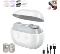 Yosody Fanyil Pubyfun Glosrity Sherum Easyclip Smart Nail Clipper, 3-in-1 Electric Nail Trimmer Polisher with LED Light, Rechargeable Automatic Nail Cutter for Seniors Kids Adults(White)