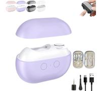 Yosody Fanyil Pubyfun Glosrity Sherum Easyclip Smart Nail Clipper, 3-in-1 Electric Nail Trimmer Polisher with LED Light, Rechargeable Automatic Nail Cutter for Seniors Kids Adults(Purple)