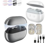 Yosody Fanyil Pubyfun Glosrity Sherum Easyclip Smart Nail Clipper, 3-in-1 Electric Nail Trimmer Polisher with LED Light, Rechargeable Automatic Nail Cutter for Seniors Kids Adults(2pcs-A)