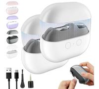 Yosody Fanyil Pubyfun Glosrity Sherum Easyclip Smart Nail Clipper, Vueeze 3-in-1 Automatic Nail Trimmer Polisher with LED Light, Multi-Functional Electric Easy Clip for Seniors Accessories(White*2)