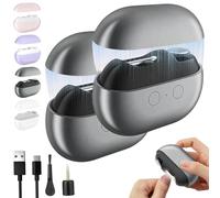 Yosody Fanyil Pubyfun Glosrity Sherum Easyclip Smart Nail Clipper, Vueeze 3-in-1 Automatic Nail Trimmer Polisher with LED Light, Multi-Functional Electric Easy Clip for Seniors Accessories(Black*2)