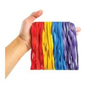 Yosogo 60 Pieces Multicolour Extra Large & Thick 8 Inch Rubber Bands - Heavy Duty Elastic Biodegradable Natural Rubber Bands