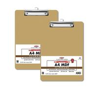 Yosogo A4-Size MDF Clipboard, Pack of 2 Durable Clipboard with Low Profile Clip